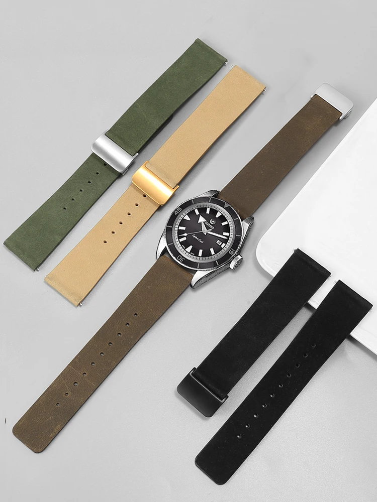 Premium Vintage Leather Watch Strap - Available in 18mm, 20mm, and 22mm Sizes