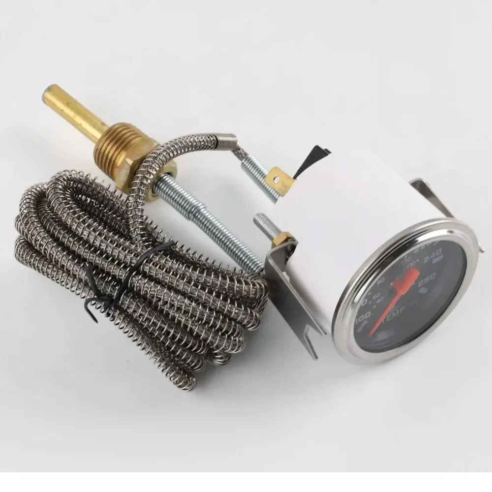 2인치 52MM 기계식 수온계 12V 수온 게이지 자동차 계기판 (센서 포함) NPT 1/2
