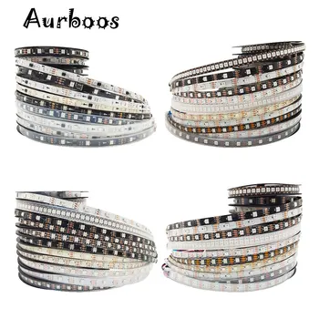 스마트 픽셀 RGB LED 스트립, WS2812B, WS2811, WS2815, WS2813, 개별 주소 지정 가능 IC, 30, 60, 144LED, M 테이프 라이트, DC5V, DC12V
