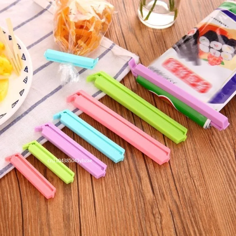 12-Piece Multi-Color Snack Bag Sealing Clips - Portable Kitchen Storage Solution