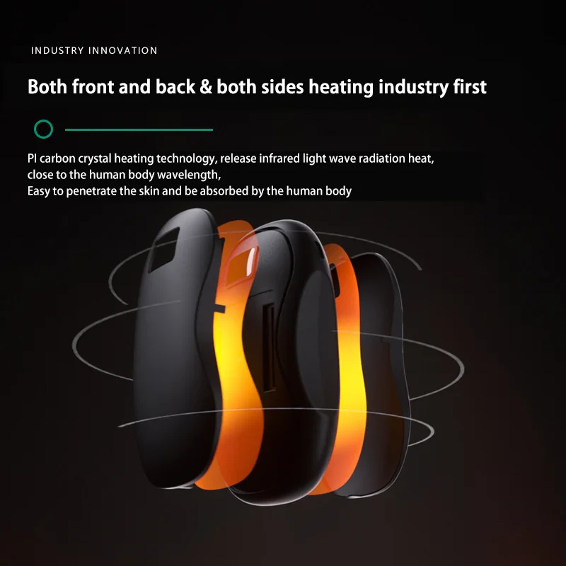 Portable Hand Warmer 50000mAh Large Capacity Electric Fast Heating Double Sided Warmth Battery Digital Display Winter