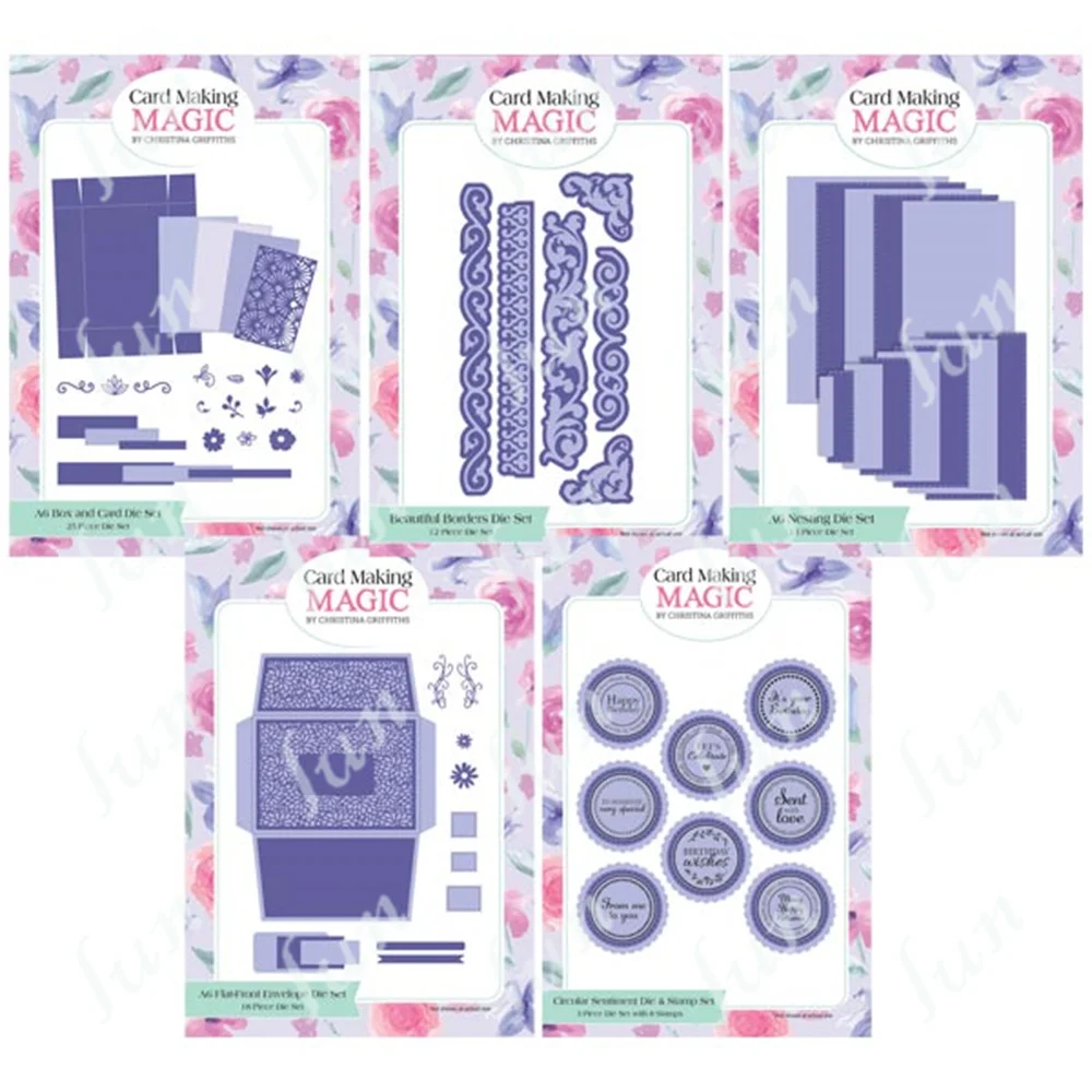 SentimentClearStampsandCuttingDiesDiyEnvelopeBoxCardsSet