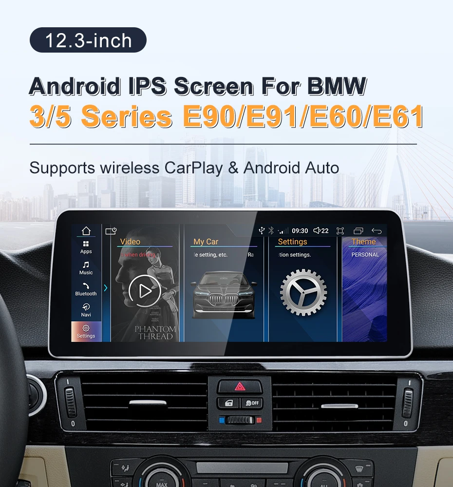 New ID6ID7 ID8 UI 12.3inch Android System Wireless Carplay AUTO For BMW 3Series