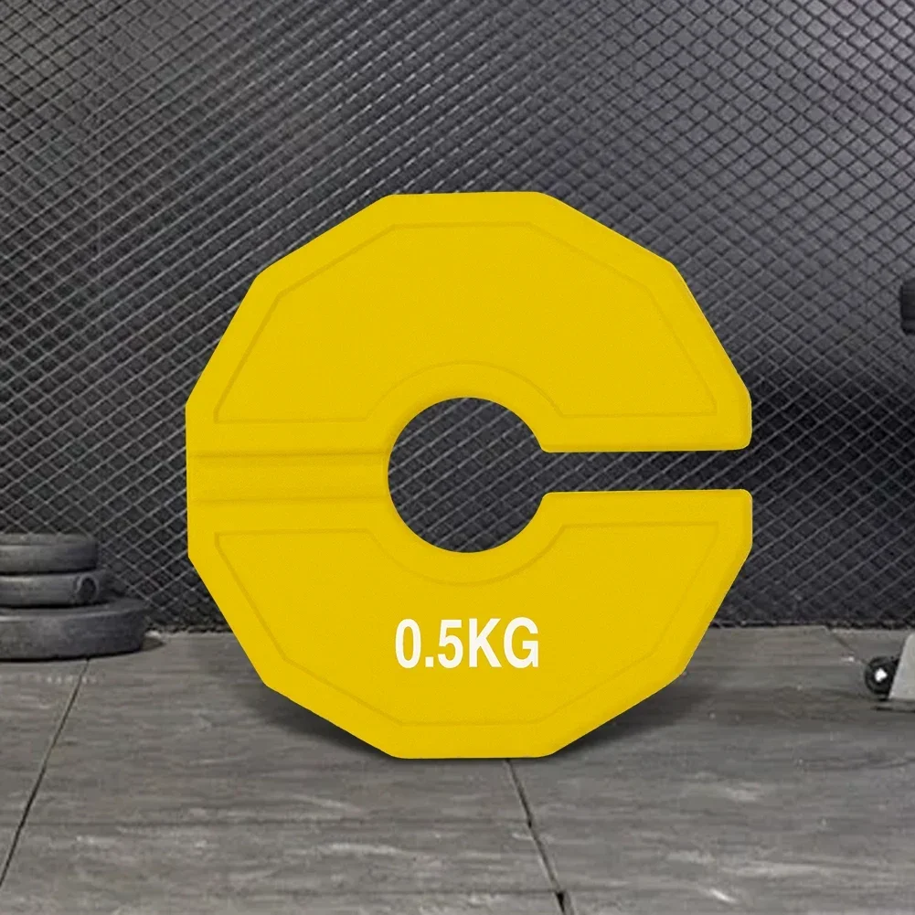 2Pcs Bumper Plates Non Slip Steel Insert Weight Plates Multi-Function Barbell Free Weight Plate Set for Strength Training