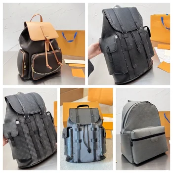 Zaini classici di marca di design Borse da viaggio a tracolla unisex in pelle unisex di moda Borse da viaggio doppie da esterno unisex