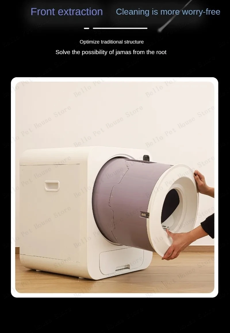 Automatic Smart Self-cleaning Cat Litter Box With App Control_voghion.com