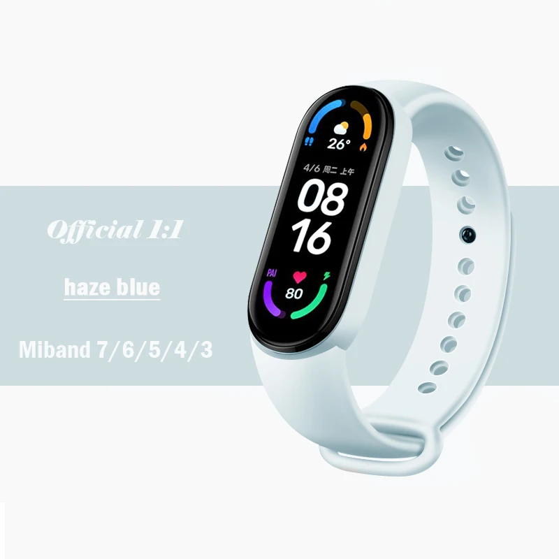 thumbnail image 1 of Correa para Xiaomi Mi Band 7 6 correas de reloj Miband6 NFC silicona de alta calidad correa de repuesto mi band 7 6 3 4 5 bandas deportivas de reloj, 1 of 5