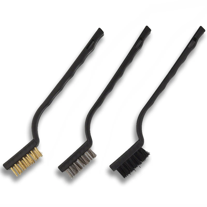 Nylon Stainless Steel Copper Wire Brush for Home Cleaning Machinery Workshops Molds Parts Rust Removal Polishing Hand Tools