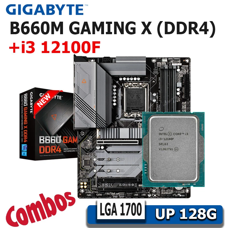 Intel Core i3 12100F ＆ ギガバイトB660Mマザーボード