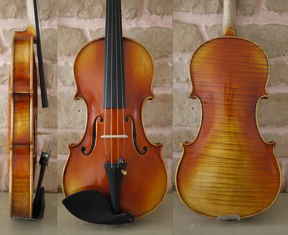 100% Handmade Antonio Stradivarius 1714 "Soil" Violin Model, Antique varnish,Free violin case , bow and rosin, No.1221