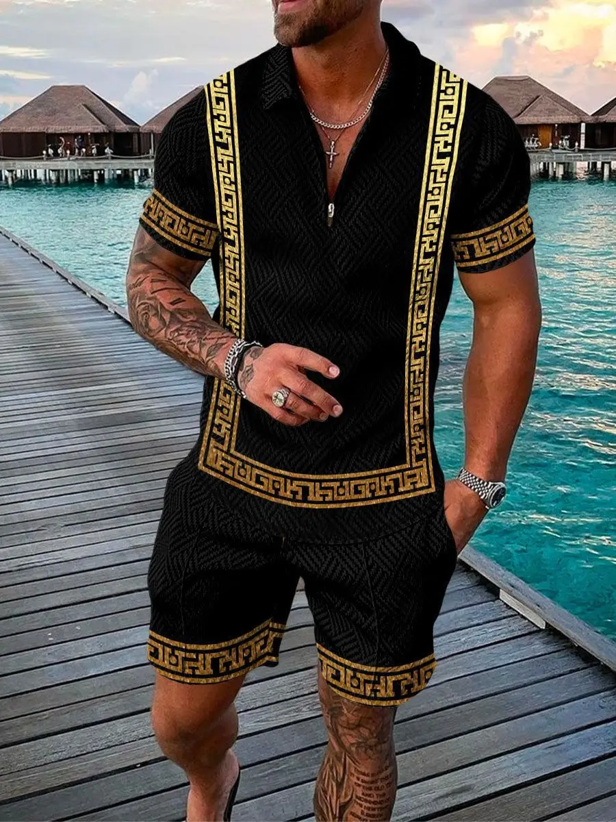 Amazon Cross-Border Men's Summer Casual Breathable Multi-Color Suit Fashion and Comfortable