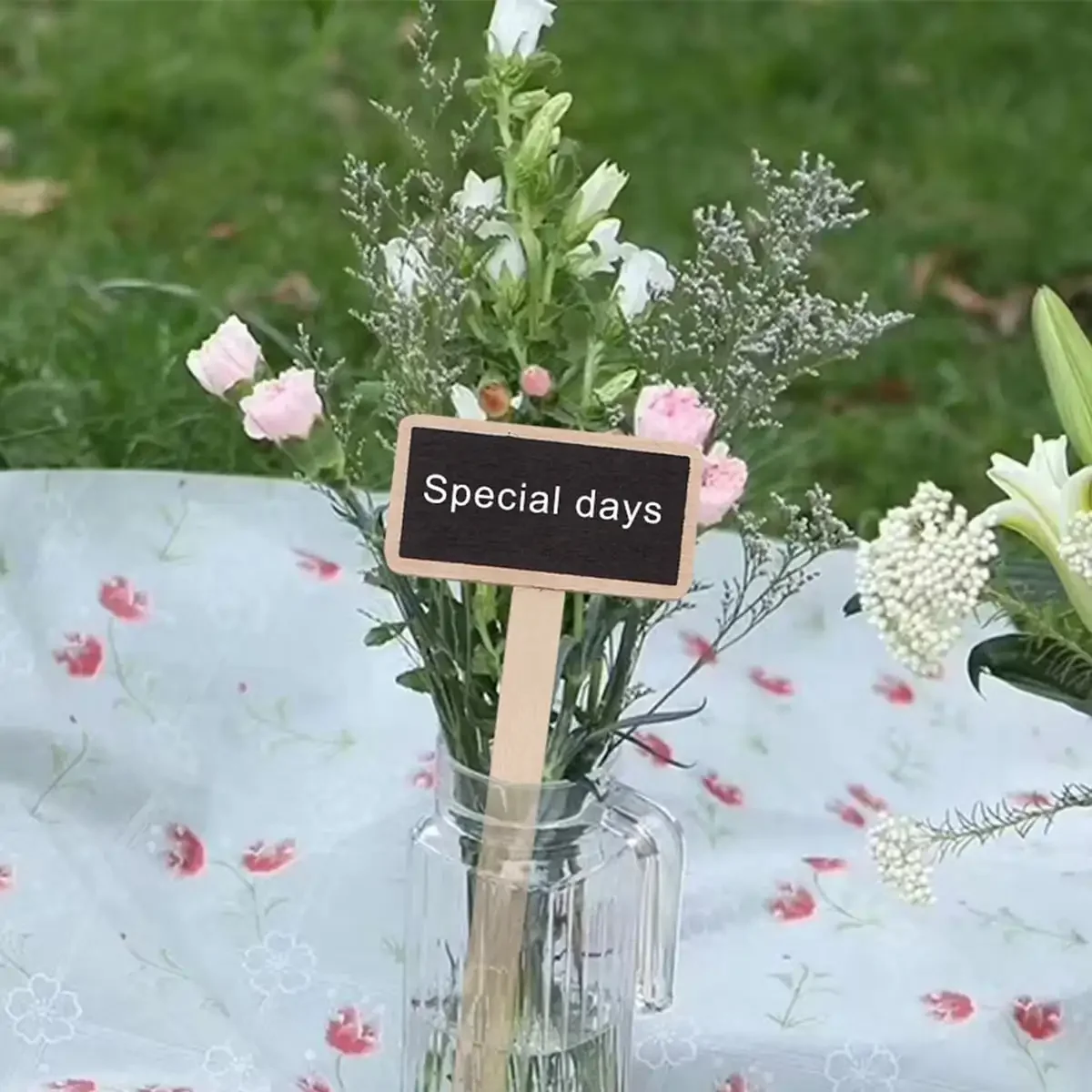 10pcs-creative blackboard flower gardening succulent plant label decor card accessories small blackboard Valentine's Day pa