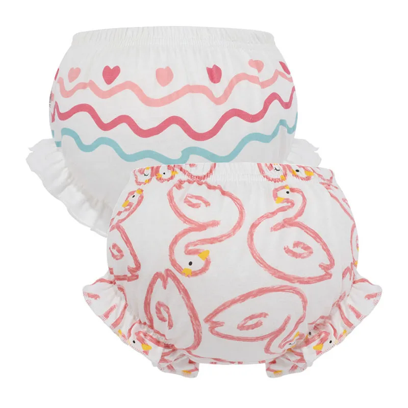 Baby 100% Cotton Panties Kids Girl Briefs Female Underwear 2 Piece/Lot