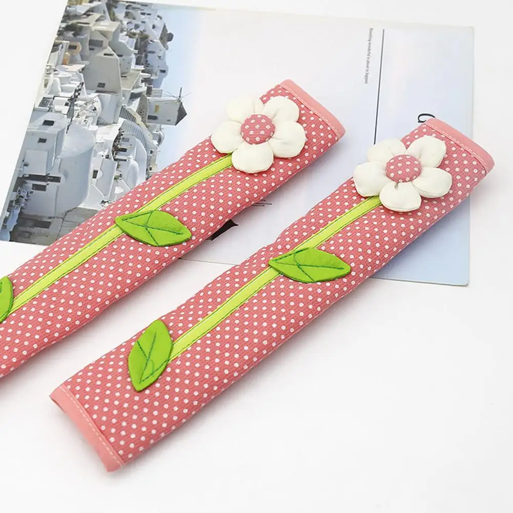 Refrigerator Handle Covers Non-fading Appliance Handle Covers Set of 2 Refrigerator Door Handle Covers with Flower Design Wear