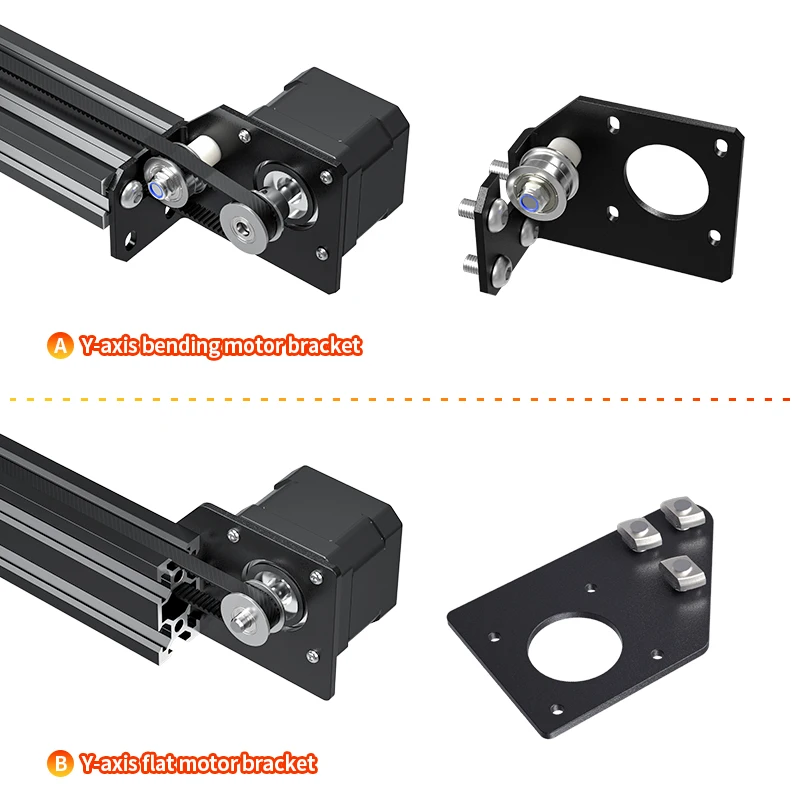 Impressora 3d Suporte do Motor do Eixo y x Gt2 mm com Tensor 2gt para Cr10 Ender3 Diy Peças de - Imagem 5