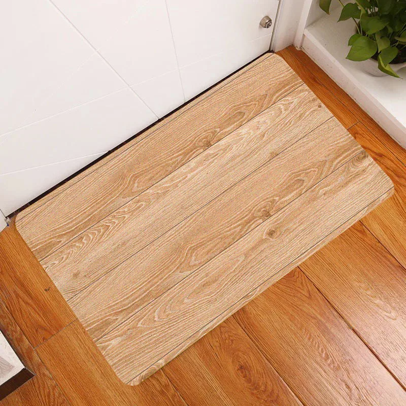 

Natural Texture Wood Bath Mat Entrance Door Mat Carpet Rug Floor Mat 400x600mm Mat for Hallway on The Floor Shower Toilet Mat