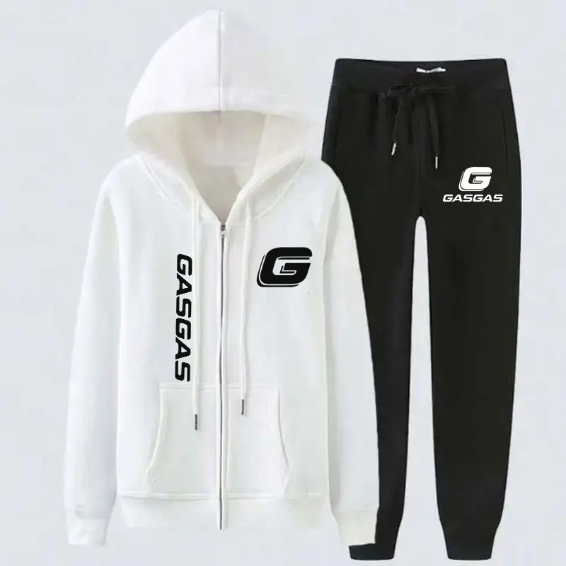 New Autumn Winter Motorcycles GasGas Men's Women Hoodies Sweatshirt+Sweatpants Suit Warm Sportswear Sets Men Hooded Pullover 4