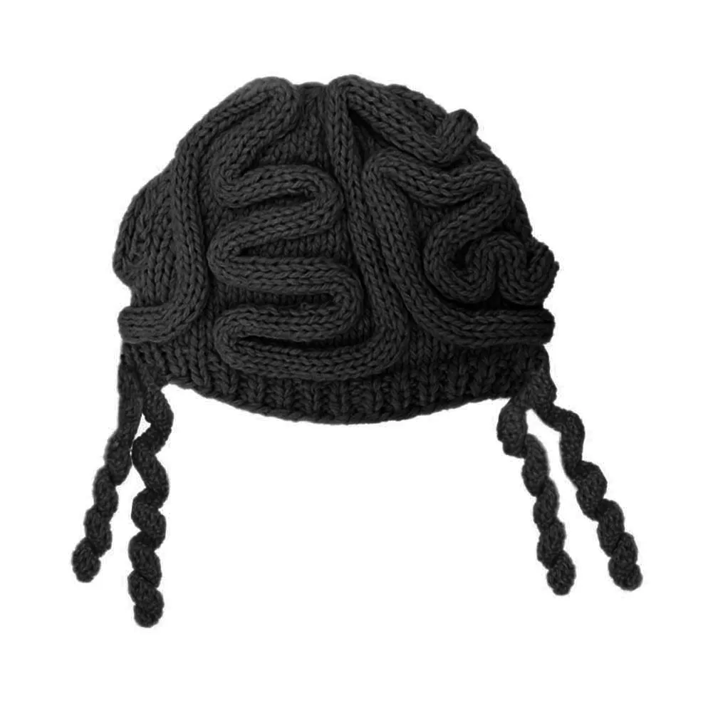 

BomHCS Funny Brain Hat Warm Handmade Crochet Men's Women's Beanie Caps
