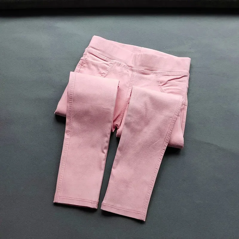 Kids Girl Pants Slim Spring Autumn Elastic Pencil Trousers Casual Solid Leggings 2-11Y girl pants