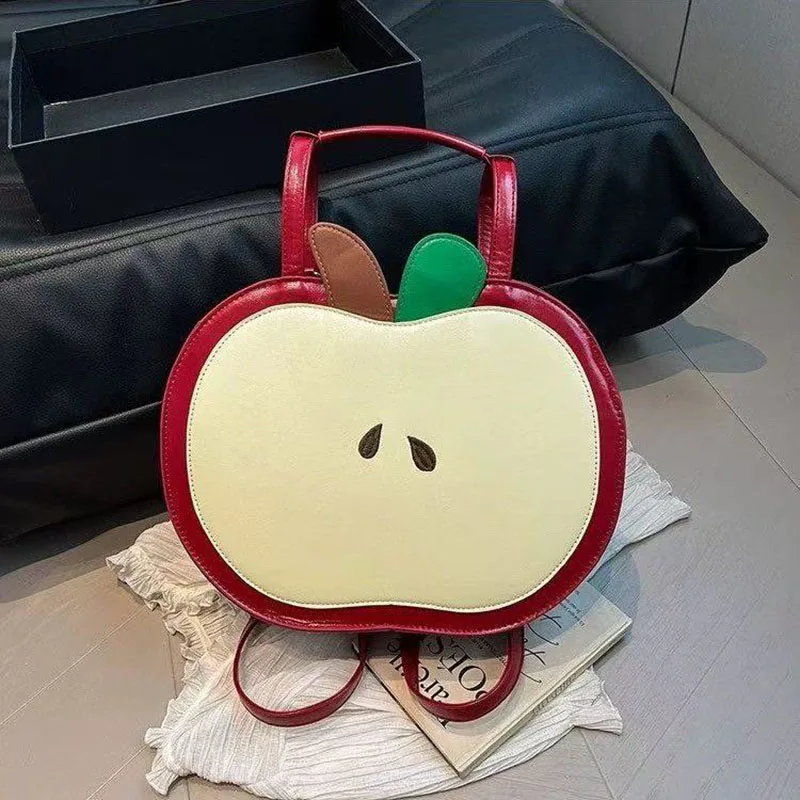 バッグ archive Apple messenger bag y2k Kawaii Anime Love and Deepspace Cartoon Red Apple Backpack Y2K PU
