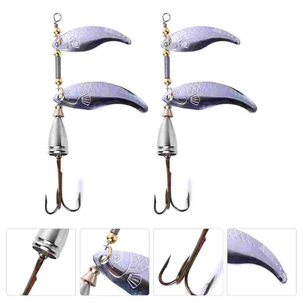 

2 Pcs Fishing Lures Bait Metal Baits Accessories Trolling Bionic Supplies Artificial
