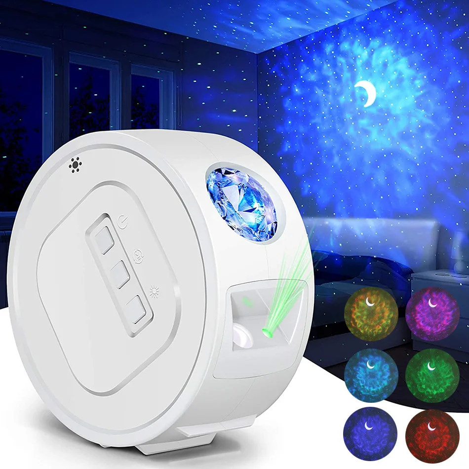 

Starry Sky Projector Galaxy Moon Night Light USB LED Colorful Nebula Cloud Lamp Kids Atmosphere Laser RGB Ocean Stars Nightlight