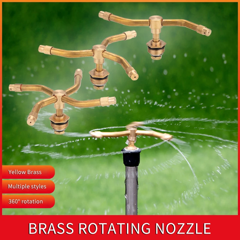 

2/3/4 Arm Automatic Rotary Whirling Sprinkler Garden Lawn Irrigation Watering Nozzle Spray Rotating Brass irrigation Sprayer