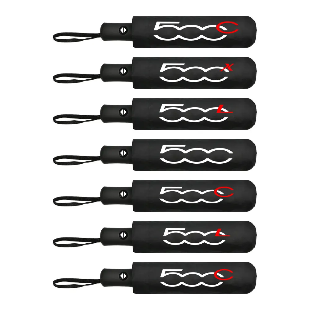 Car logo umbrella fully automatic folding windproof for Fiat 500 series