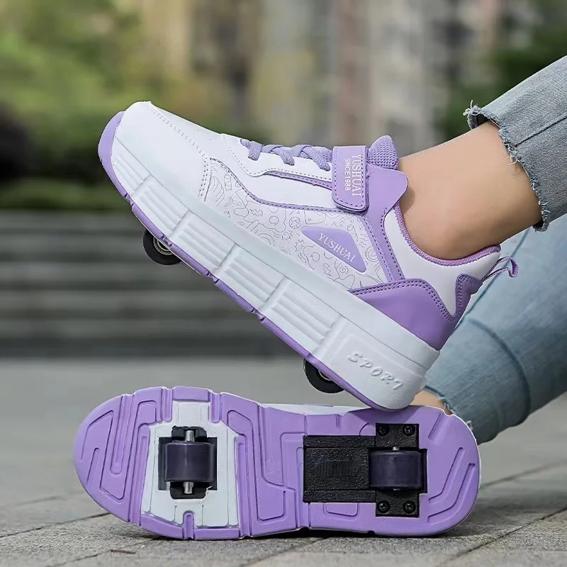 Kids 2-Wheel Roller Skates Shoes, Outdoor Blade, Detachable Boots