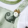 IURNXB Adorable Infant Zoo Animal Print Romper for Boy Newborn Baby Faux Two-Piece Bodysuit with Short Sleeves Casual Play Wear 4