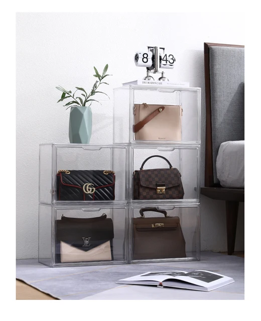 Luxury Handbag Display Case Dustproof Clear Storage Box Shoes Toys  Collectibles Car Model Plastics Organizer Home Decor Show Box - AliExpress