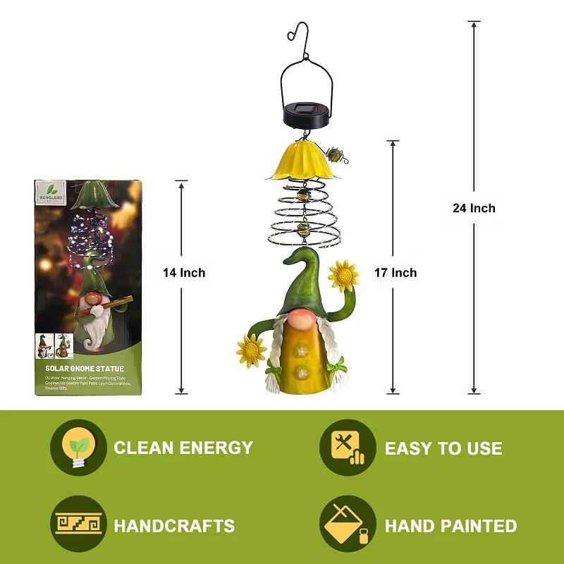 Solar Lanterns Garden Statue Garden Decoration Garden Gnome Solar Decorative Lights Decorative Patio Pendant Statues Sculptures