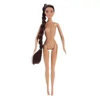 Poupée Princesse Supermodèle pour Filles, Cheveux Bouclés, Peau Foncée, Figurine Articulée à Habiller, Jouet DIY 2