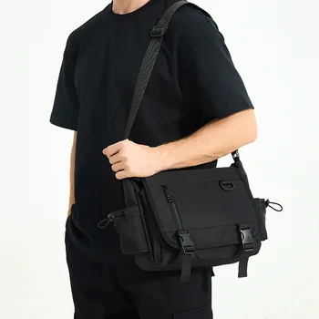 Borsa a tracolla stile giapponese Borse a tracolla da uomo Borse a tracolla da uomo di design alla moda Borsa a tracolla casual con patta Oxford