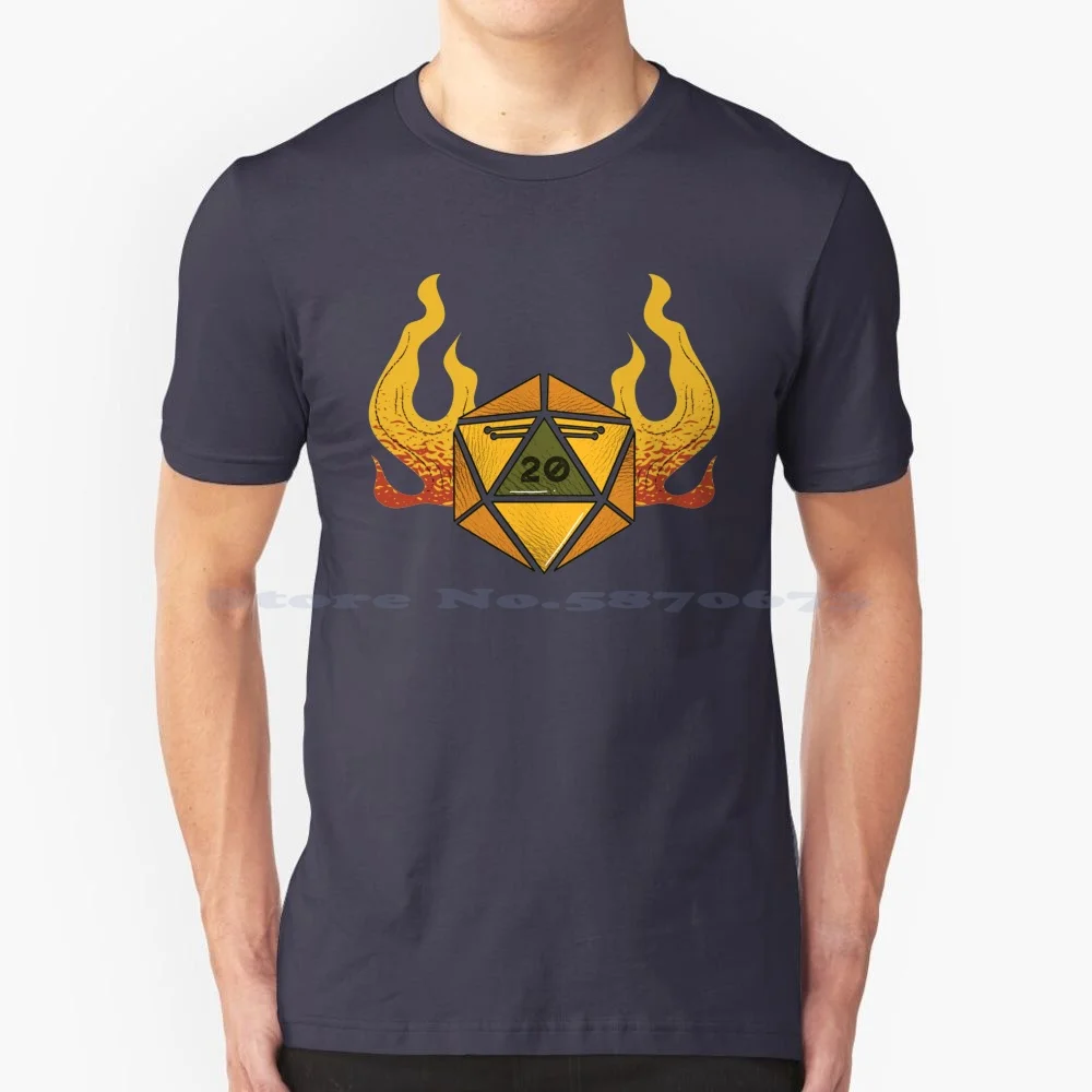 Dadi Roller On Fire T Shirt 100% Cotone Tee Just Cast Fireball I Cast Fireball Casting Fireball Cating Gamer Room I Ha Detto Sempre