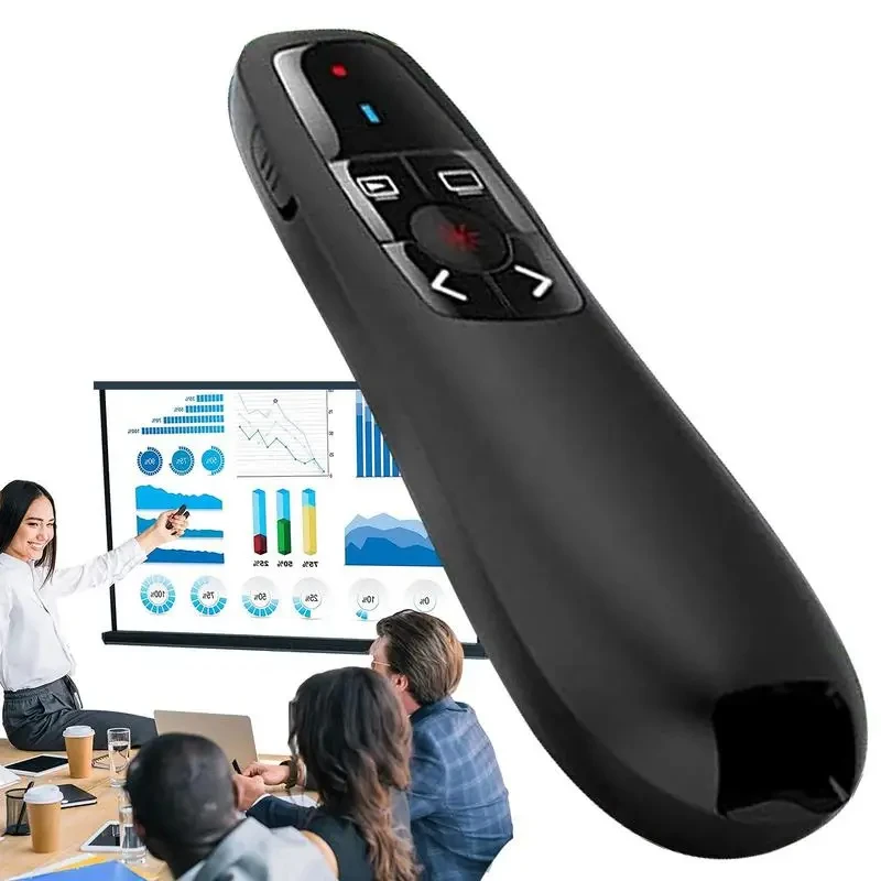 2.4GHz Wireless Power Point Pen Presentation Clicker Remote Controller Cover USB Remote Control Flip Presenter Pointer PPT Slide Advancer Pens