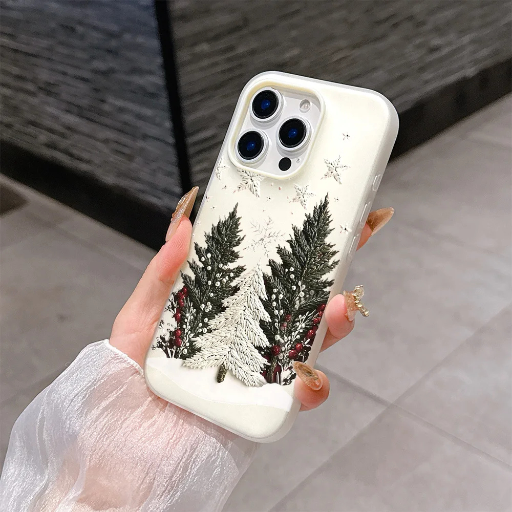 Festive Christmas Tree Matte Candy Phone Case