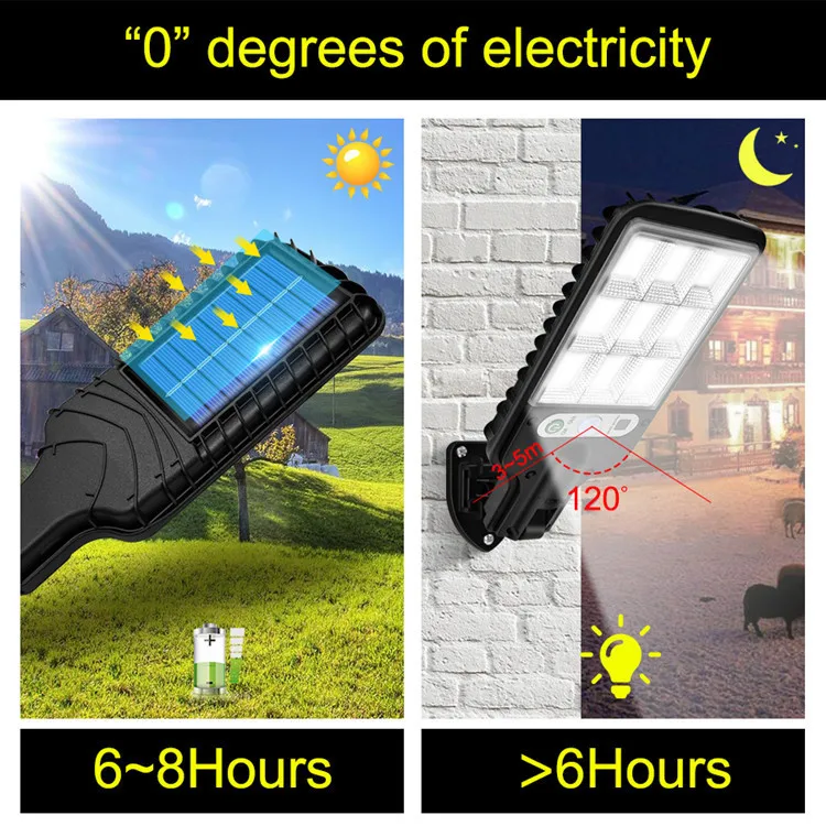 Solar Street Lights Outdoor Solar Lamp With 3 Mode Waterproof Motion Sensor Security Lighting for Garden Patio Path Yard outdoor solar spot lights