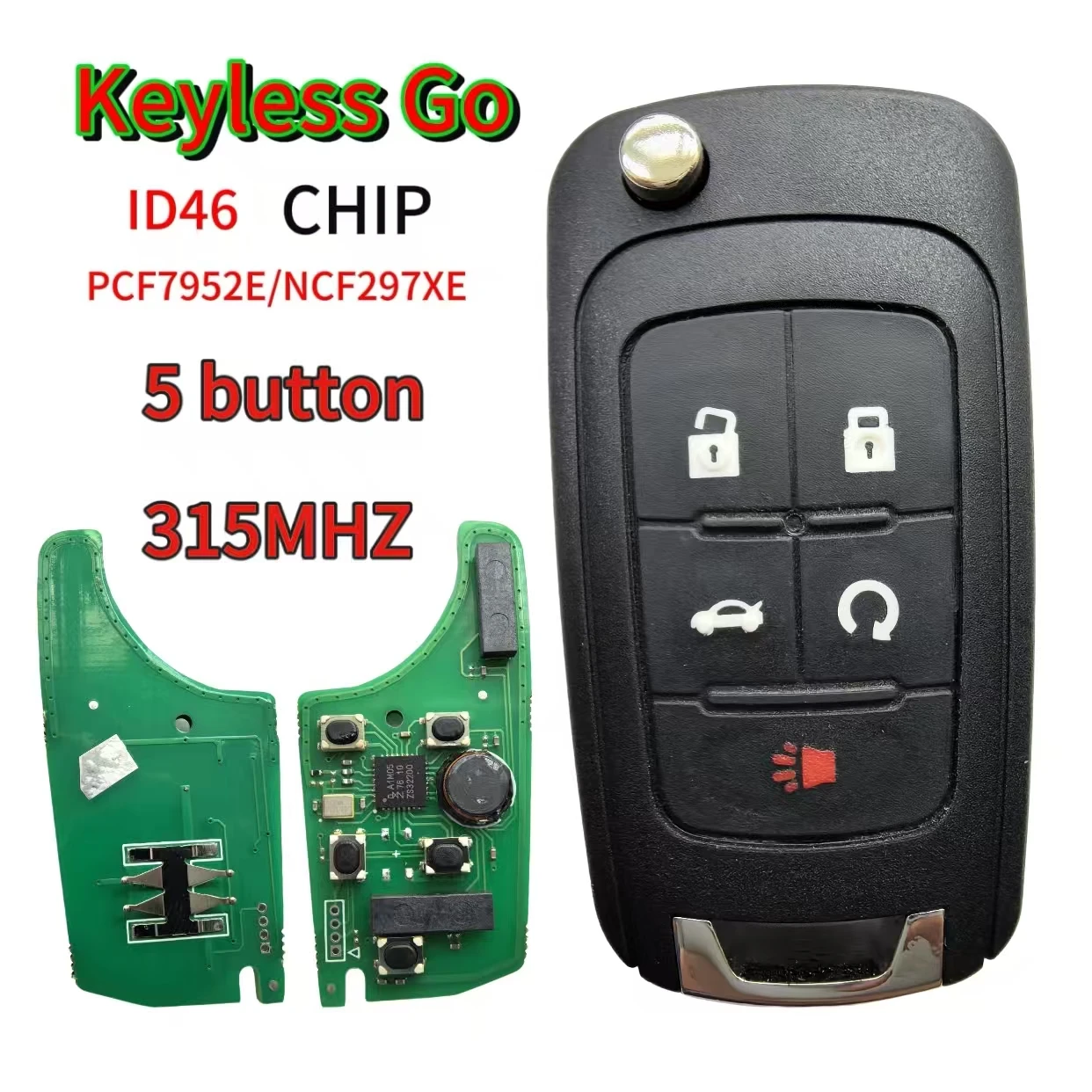 Keyless Go315/433 MHz ID46 Smart Remote Key für Chevrolet Cruze Aveo Orlando Trax Buick Lacrosse Encore Regal Verano Opel Vauxhal – Detail 15