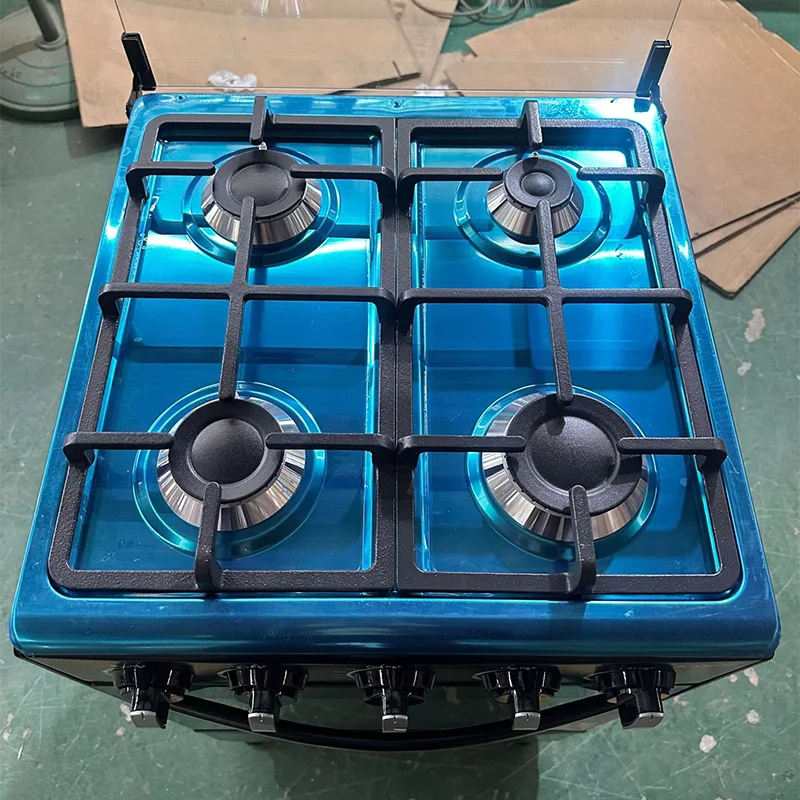 60L Four-Burner Gas Range with Built-in Oven Freestanding Gas Range Upright Oven Enameled Burner Racks Gas Oven(Customized) 4