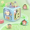 Baby Activity Cube Toddler Toys 7 in 1 Educational Shape Sorter Musical Toy Bead Maze Counting Discovery Toys For Kids Learning 5