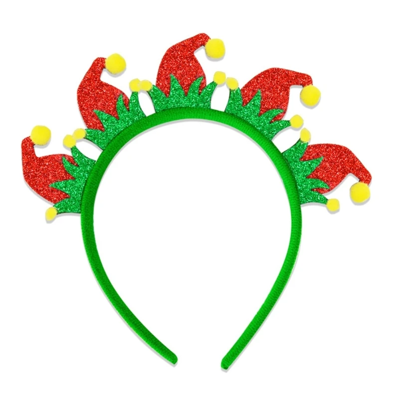 Adjustable Size Headband Christmas Themed Headwear Handmade Headpiece Festival Costume Accessories Party Supplies