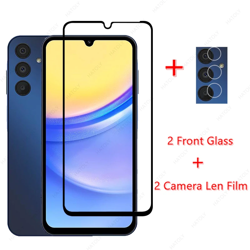 

Закаленное стекло для Samsung Galaxy A15, Защитная пленка для экрана камеры, Len для Galaxy A15, A25, A05, A05s