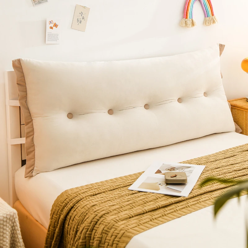 Almohadas de respaldo para cabecero de cama, cojines de felpa corta para lectura, relajante, grande, Tatami, tamaño y -