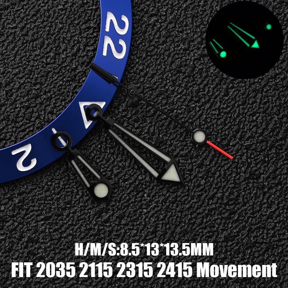 High-Quality Luminous Watch Hands with C3 BGW9 Green Blue Glow