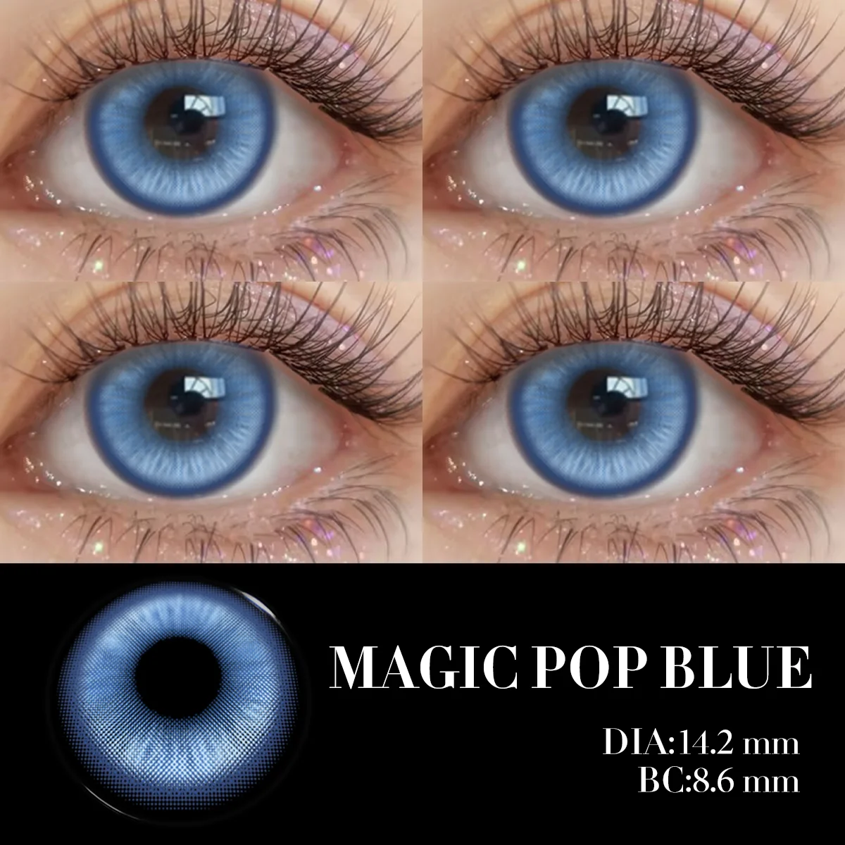 Visuashow Anime-Inspired Color Contact Lenses - Cute Yearly Disposable Lenses