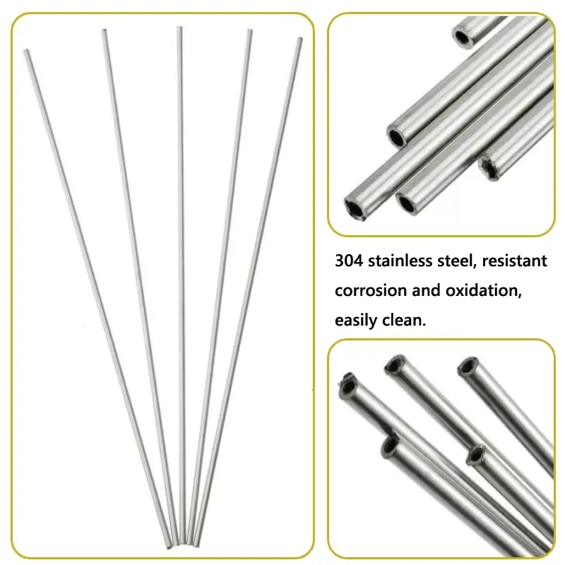 304 Stainless Steel Round Capillary Seamless Straight Tube 4x2mm 8x6mm 13x11mm 14x12mm 10x8mm 16x14mm18x16mm 250mm/500mm Long - Image 3