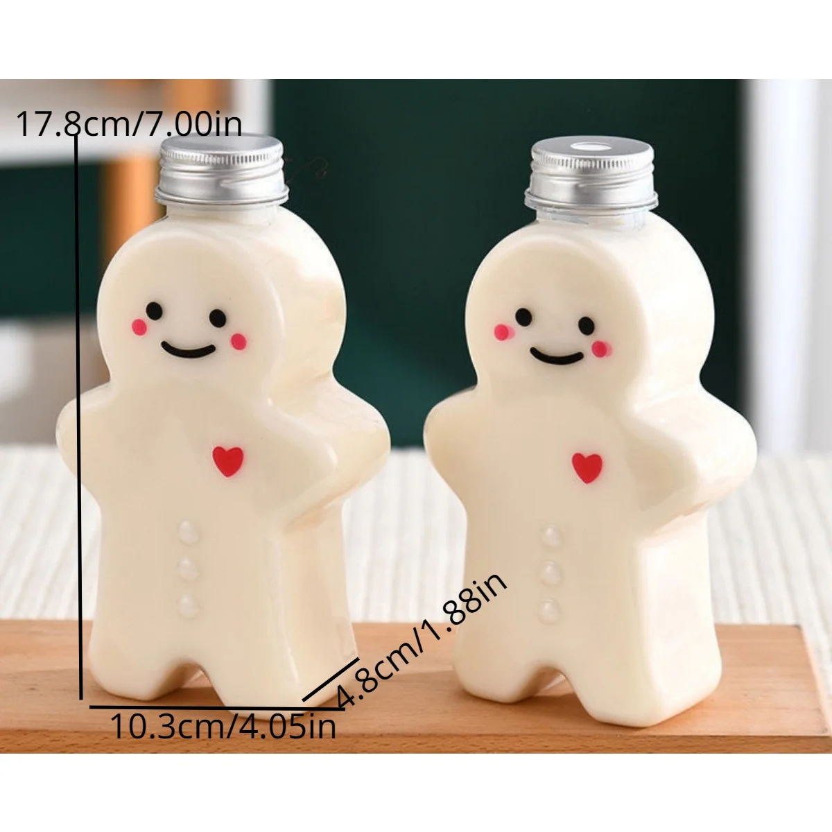 Gingerbread Man Squid Game Beverage Juice Milk Tea Plastic Bottle