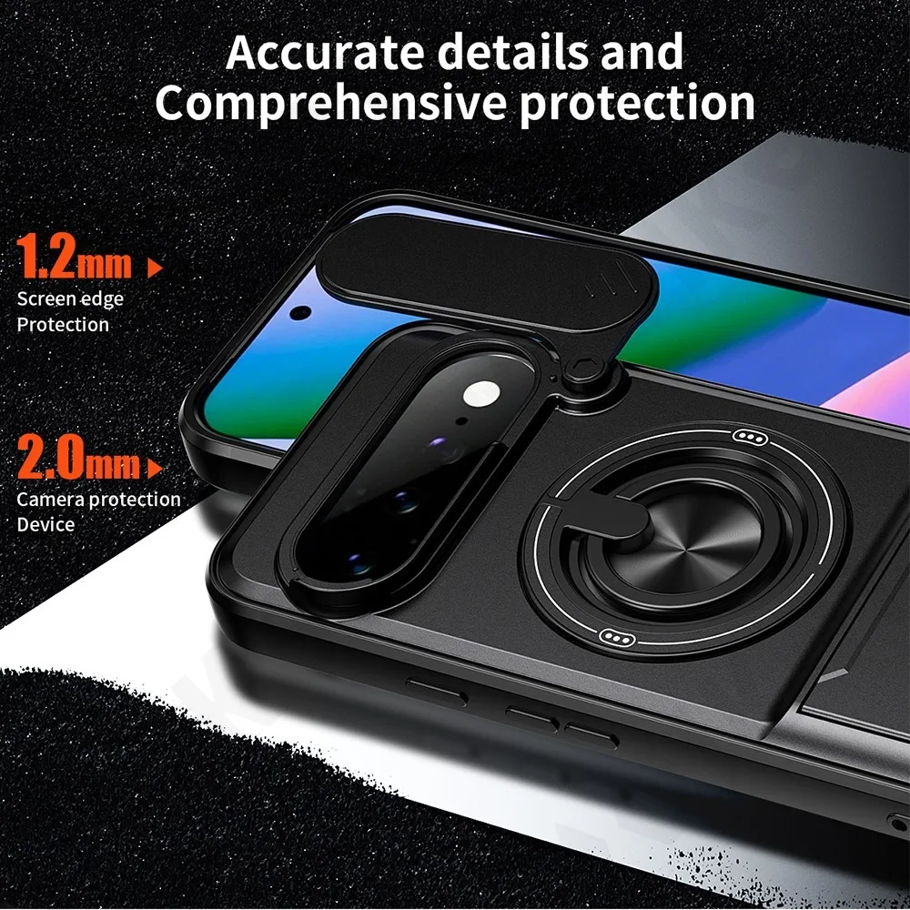 Matte Black Anti-Shock Case with Slide Camera Protection