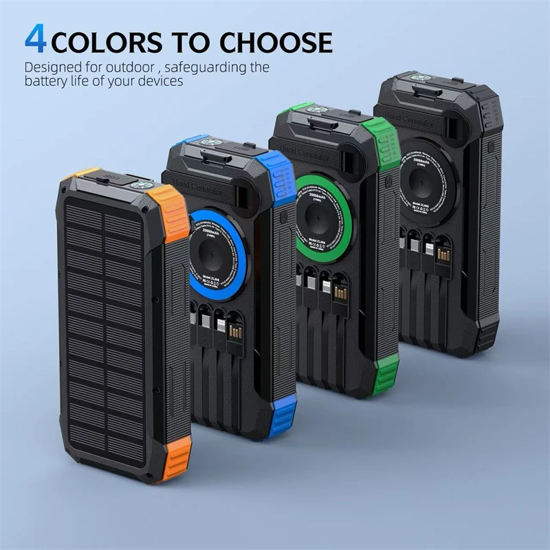 Solar Power Bank With Hand Crank And Magnetic Wireless Charging_voghion.com